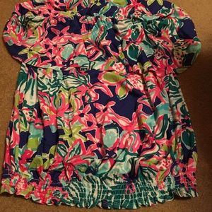 LILLY PULITZER off the shoulder top